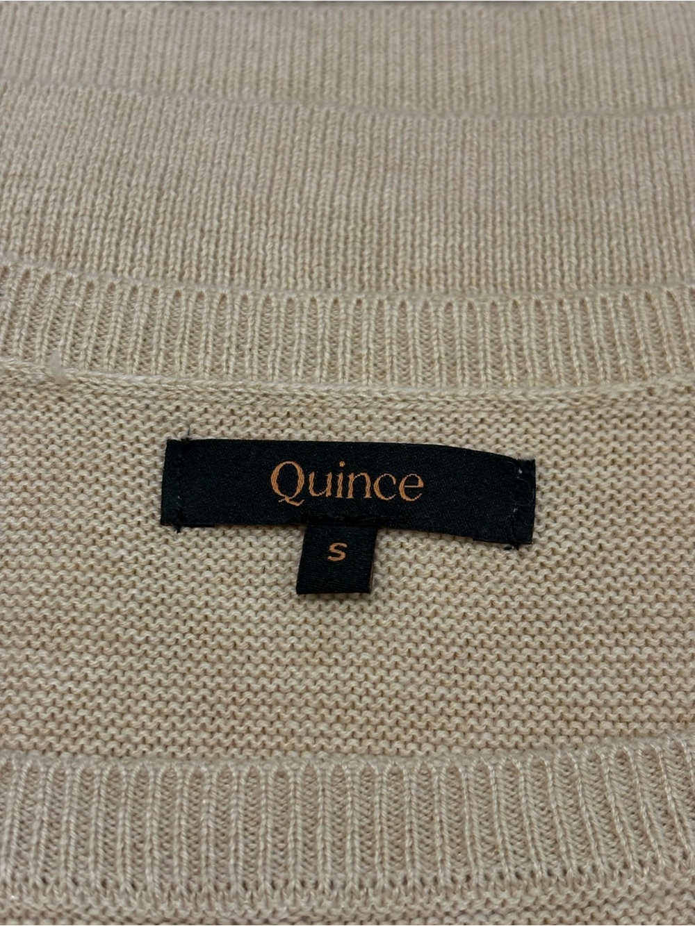 Quince Women's Short Sleeve Knit Sweater in Light Beige Size S Cotton - Picture 13 of 15